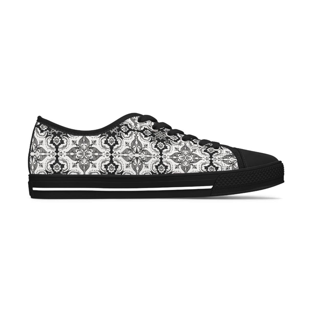 Alfama Esquina Low Top Sneakers With Black Sole in Antique Black Tile