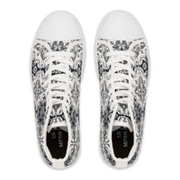 Thumbnail for Antique Black Women's High Top Sneakers - Alfama Tile Design Inspired by Lisbon