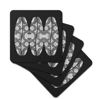 Thumbnail for Neoprene Coaster Set (4) - Avenida da Liberdade Calçada Curly 3 Oval