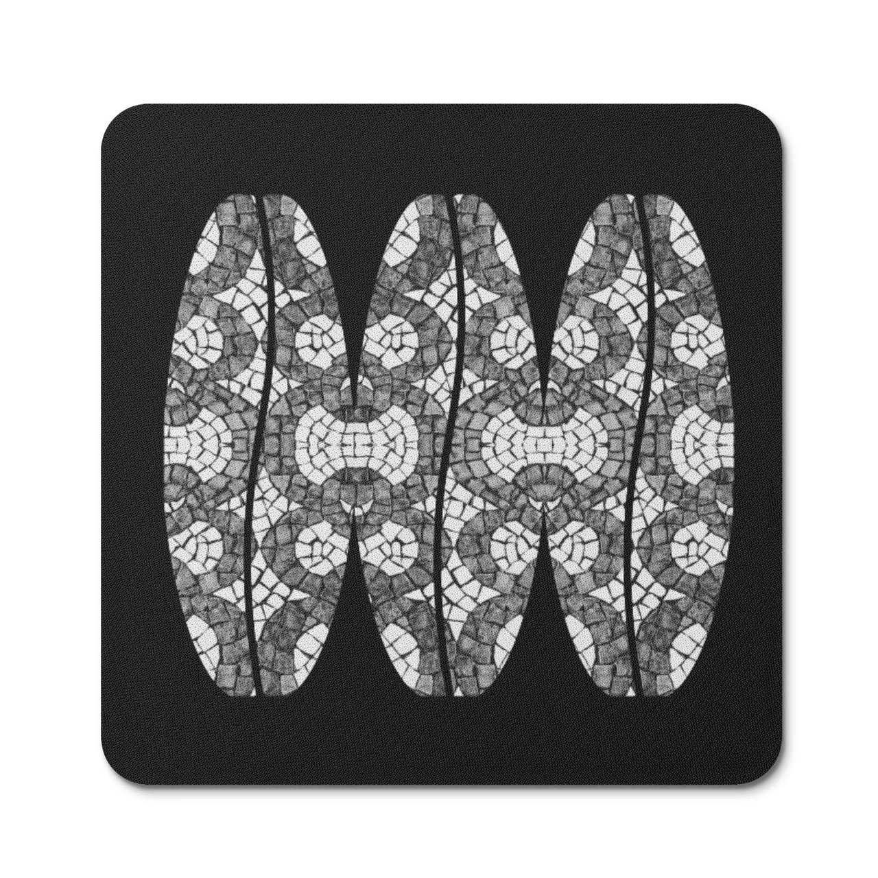 Neoprene Coaster Set (4) - Avenida da Liberdade Calçada Curly 3 Oval