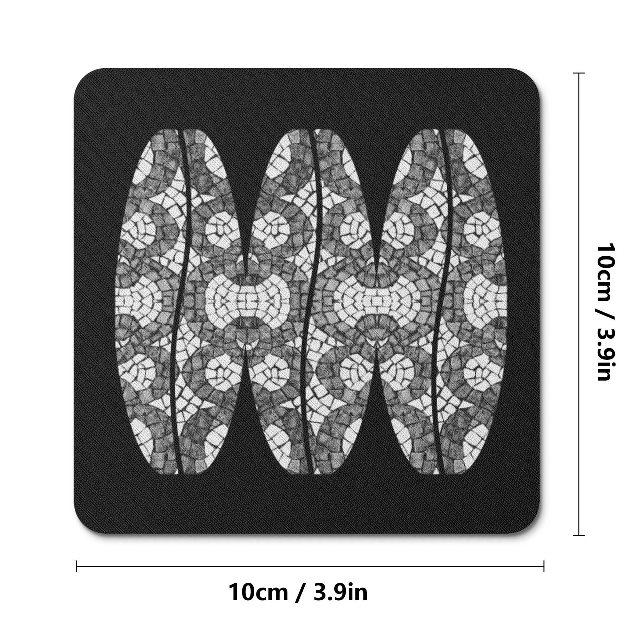 Neoprene Coaster Set (4) - Avenida da Liberdade Calçada Curly 3 Oval