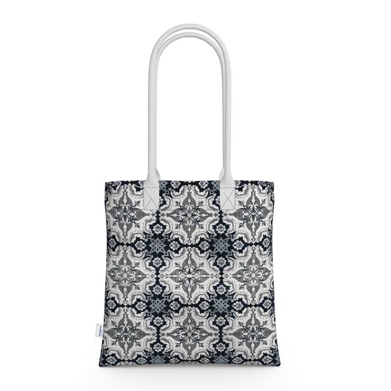 Neoprene Tote 18" - Alfama Blue and White Tile / Available in 4 Colours