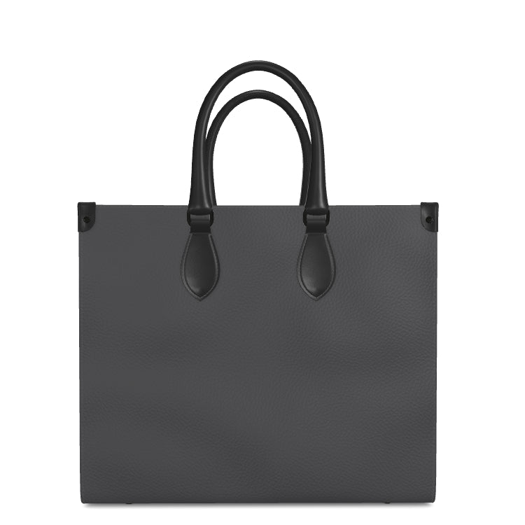 Premium Textured Nappa Leather - Firm Shopper Tote - 5 Colors - 2 Sizes