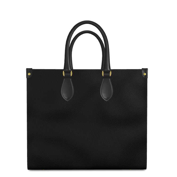 Premium Textured Nappa Leather - Firm Shopper Tote - 5 Colors - 2 Sizes