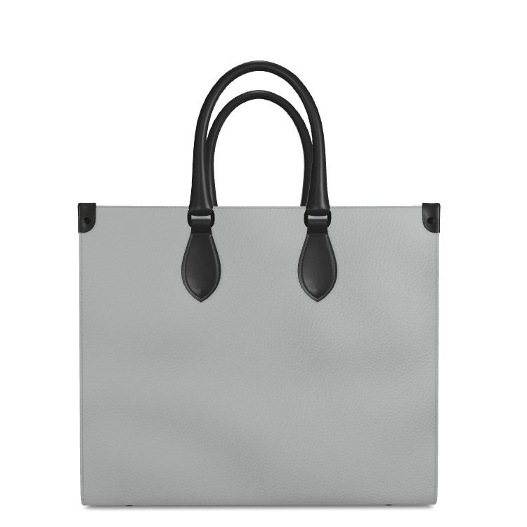 Premium Textured Nappa Leather - Firm Shopper Tote - 5 Colors - 2 Sizes