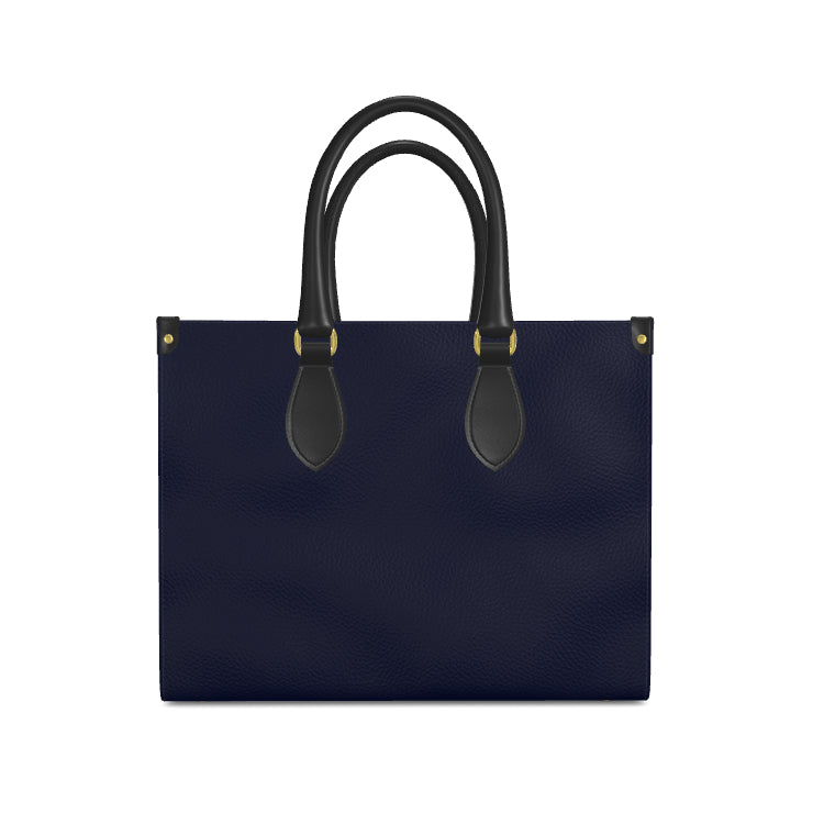 Premium Textured Nappa Leather - Firm Shopper Tote - 5 Colors - 2 Sizes