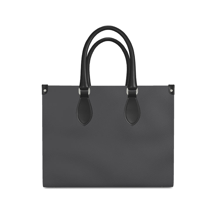 Premium Textured Nappa Leather - Firm Shopper Tote - 5 Colors - 2 Sizes