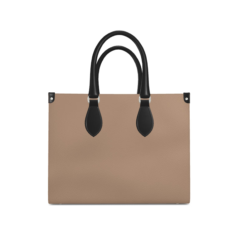 Premium Textured Nappa Leather - Firm Shopper Tote - 5 Colors - 2 Sizes