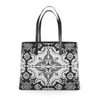 Thumbnail for Textured Nappa Leather Tote - Alfama Esquina Tile (Large and Small Sizes and in 4 Colors)