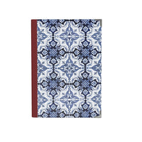 Thumbnail for Elegant Alfama Tile Hardcover Journal with Soft Satin Cover Maroon Spine - Available in 4 Stunning Colors