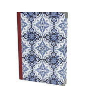 Thumbnail for Elegant Alfama Tile Hardcover Journal with Soft Satin Cover Maroon Spine - Available in 4 Stunning Colors