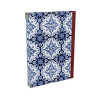 Thumbnail for Elegant Alfama Tile Hardcover Journal with Soft Satin Cover Maroon Spine - Available in 4 Stunning Colors