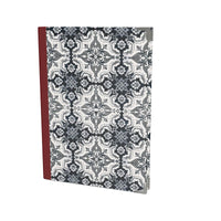 Thumbnail for Elegant Alfama Tile Hardcover Journal with Soft Satin Cover Maroon Spine - Available in 4 Stunning Colors