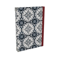 Thumbnail for Elegant Alfama Tile Hardcover Journal with Soft Satin Cover Maroon Spine - Available in 4 Stunning Colors