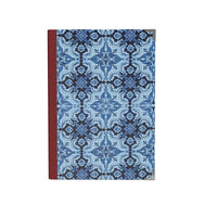 Thumbnail for Elegant Alfama Tile Hardcover Journal with Soft Satin Cover Maroon Spine - Available in 4 Stunning Colors