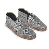 Thumbnail for Espadrilles Grey Portuguese Floral TIle