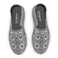 Thumbnail for Espadrilles Grey Portuguese Floral TIle