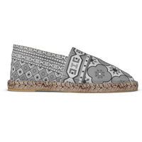 Thumbnail for Espadrilles Grey Portuguese Floral TIle