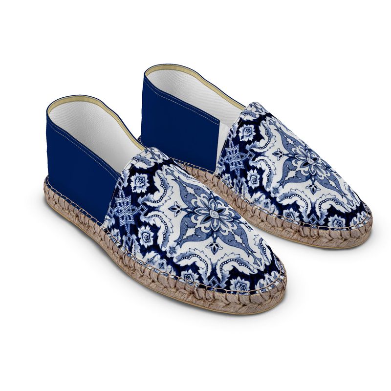 Flat Espadrilles With Alfama Lisbon Esquina Tile in 2 Colors