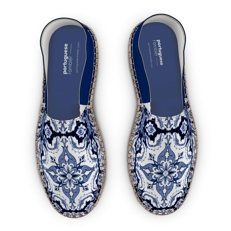 Flat Espadrilles With Alfama Lisbon Esquina Tile in 2 Colors