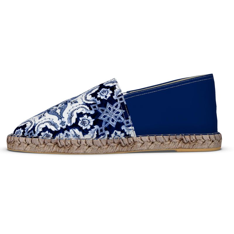 Flat Espadrilles With Alfama Lisbon Esquina Tile in 2 Colors