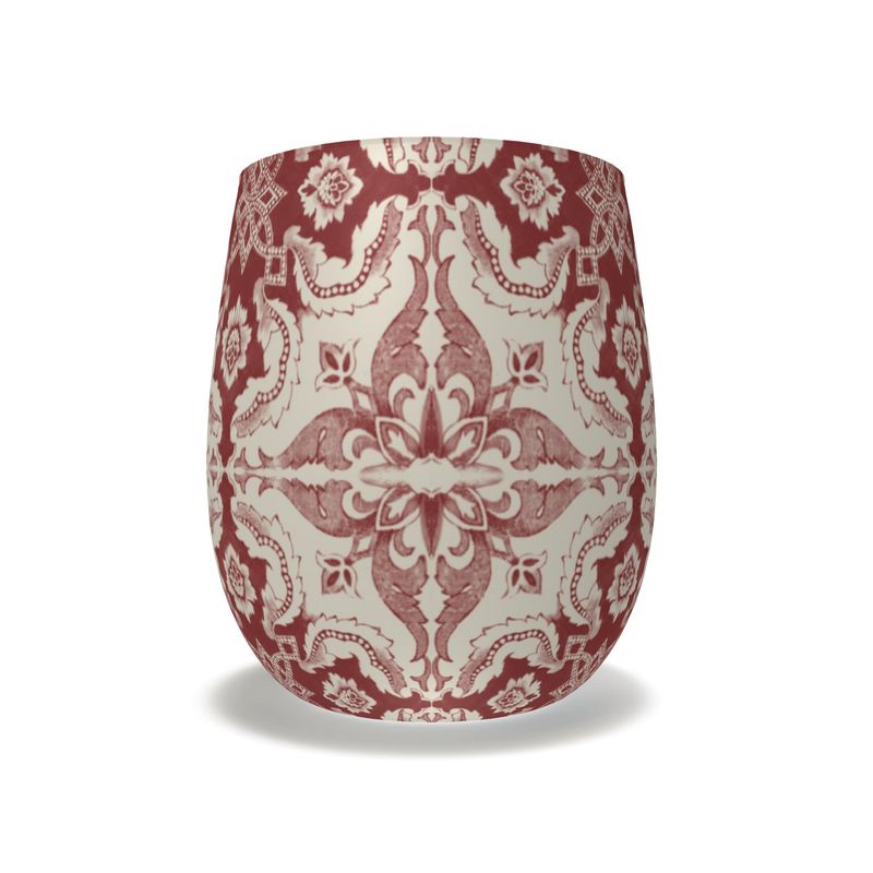 Water and Wine Crystal Glass - Alfama Esquina Tile - Available in 4 Colors