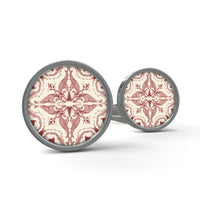 Thumbnail for Cufflinks - Lisbon Alfama Esquina Tiled Round Cufflinks in Two Colors