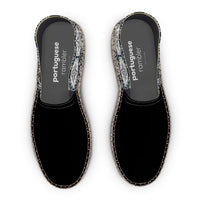 Thumbnail for Flat Espadrilles - Portuguese Alfama Tile in Antique Black