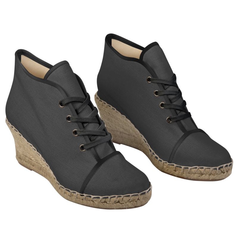 Wedge Espadrilles - Antique Black