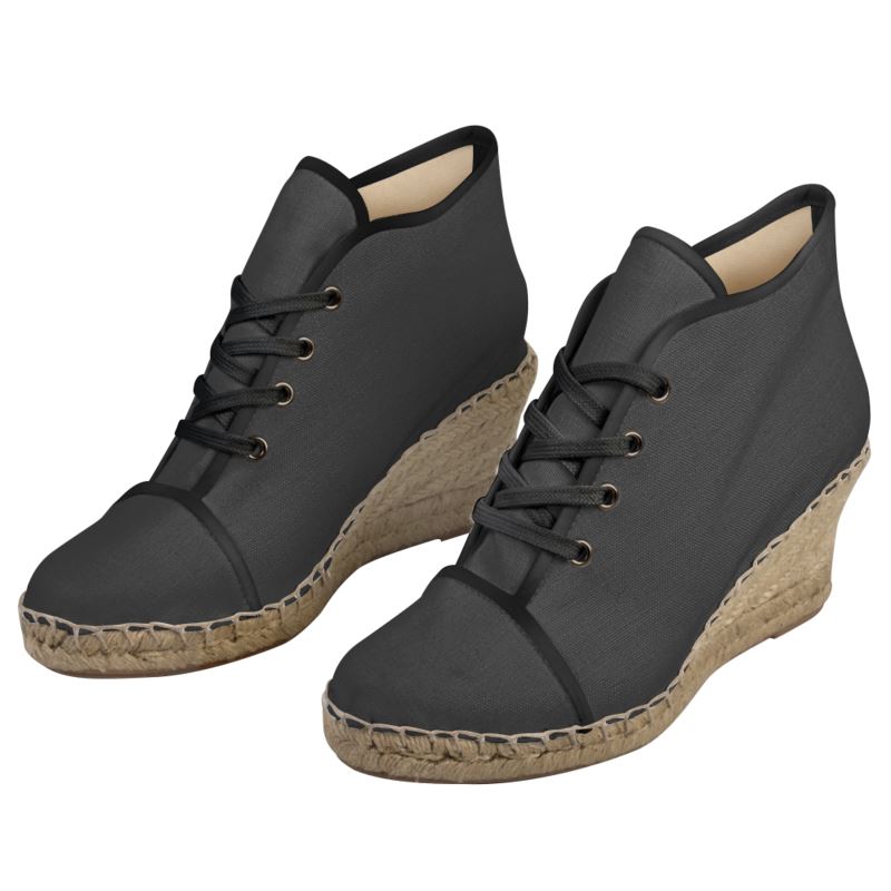 Wedge Espadrilles - Antique Black