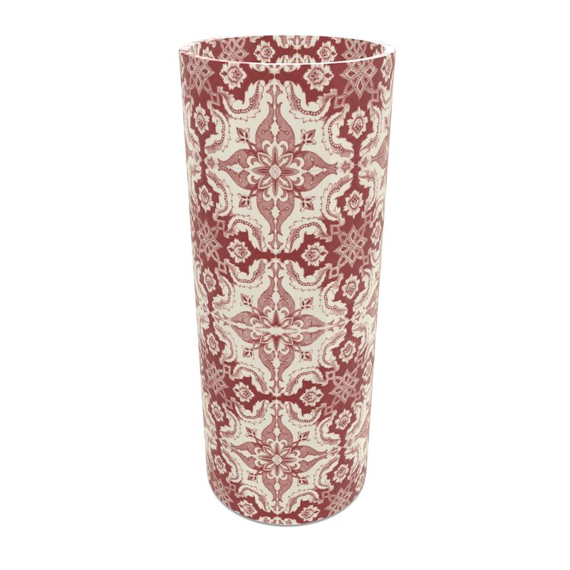 Glass Vase - Antique Red Alfama Tile