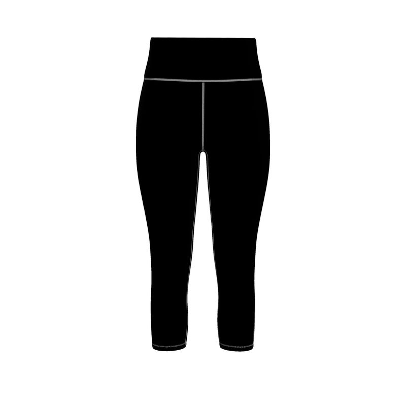 High-Waisted Capri and Full-Length Leggings With With Trim (Four Colors)