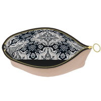 Thumbnail for Zippered Clutch Bag with Satin Alfama Tile Interior and Gold Zipper - In Nappa and Vegan Leather or Canvas