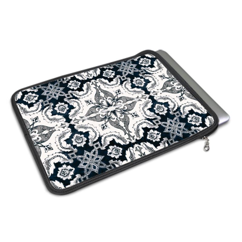 MacBook Air Case - Alfama Portuguese Tile in Antique Black and White