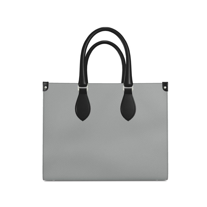 Premium Textured Nappa Leather - Firm Shopper Tote - 5 Colors - 2 Sizes