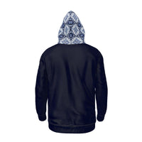 Thumbnail for Portugal 'Alfama' Tile Fleece Pullover Unisex Premium Hoodie - Front and Outer Hood Design (5 Colors)