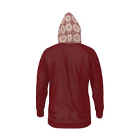 Thumbnail for Lux Fleece Unisex Zip Hoodie - Outer Hood Alfama Lisbon Tile Design