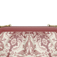 Thumbnail for Pleated Leather Clutch Lisbon Alfama Tile in Antique Red