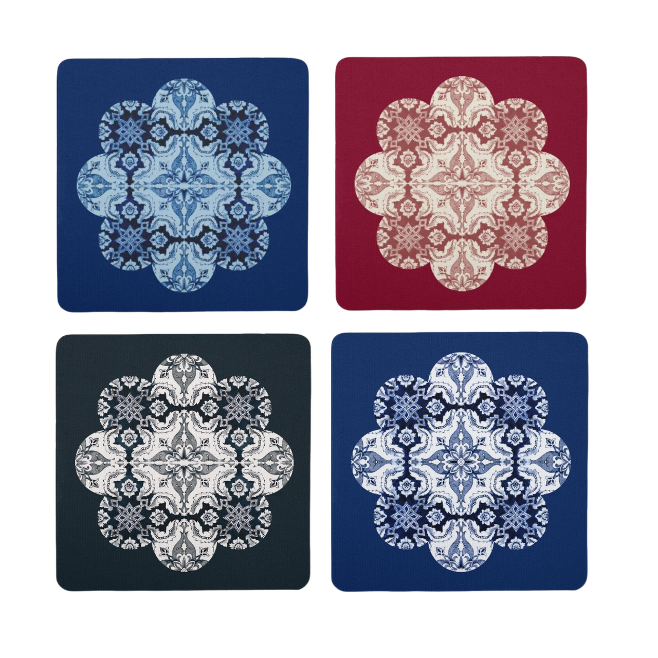 Neoprene 4 Coaster Variety Pack - Alfama Tile (4 Colors)