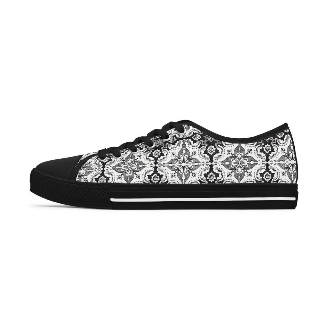 Alfama Esquina Low Top Sneakers With Black Sole in Antique Black Tile