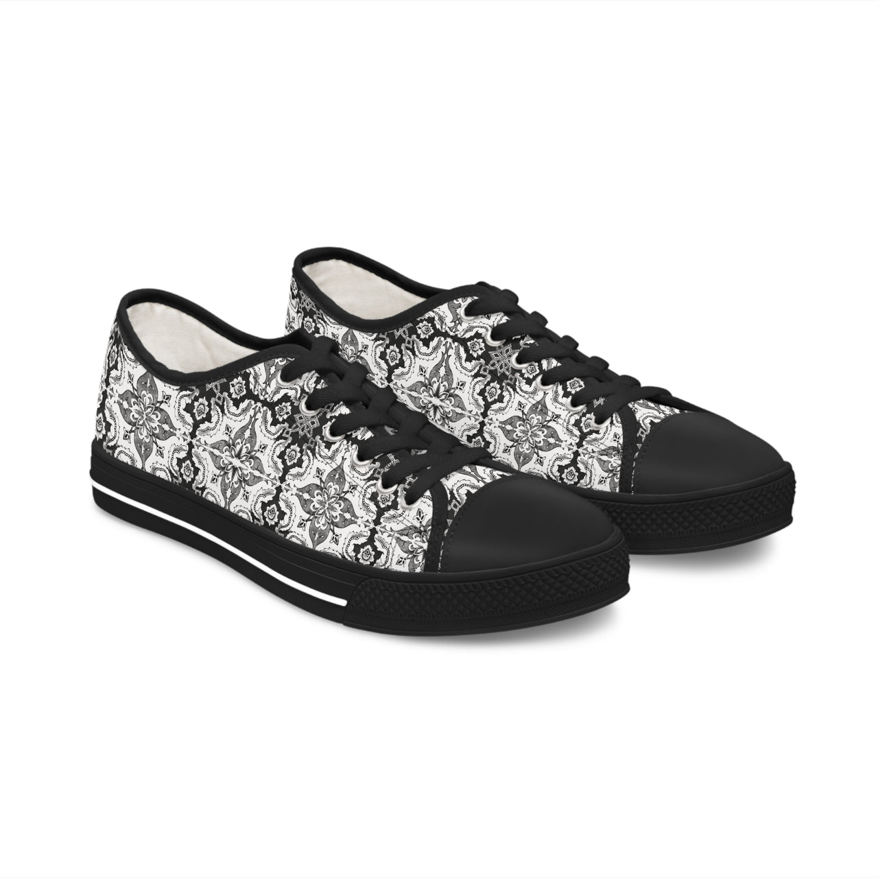 Alfama Esquina Low Top Sneakers With Black Sole in Antique Black Tile