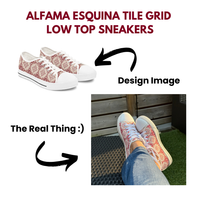 Thumbnail for Women's Low Top Sneakers - Alfama Tile Grid - Available in Four Colours