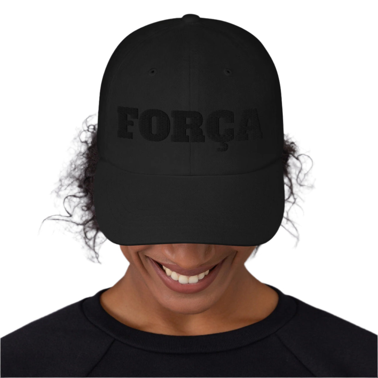 Força Black Stealth Unisex Hat - Flat Embroidered Print - Dad Hat Style