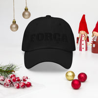 Thumbnail for Força Black Stealth Unisex Hat - Flat Embroidered Print - Dad Hat Style