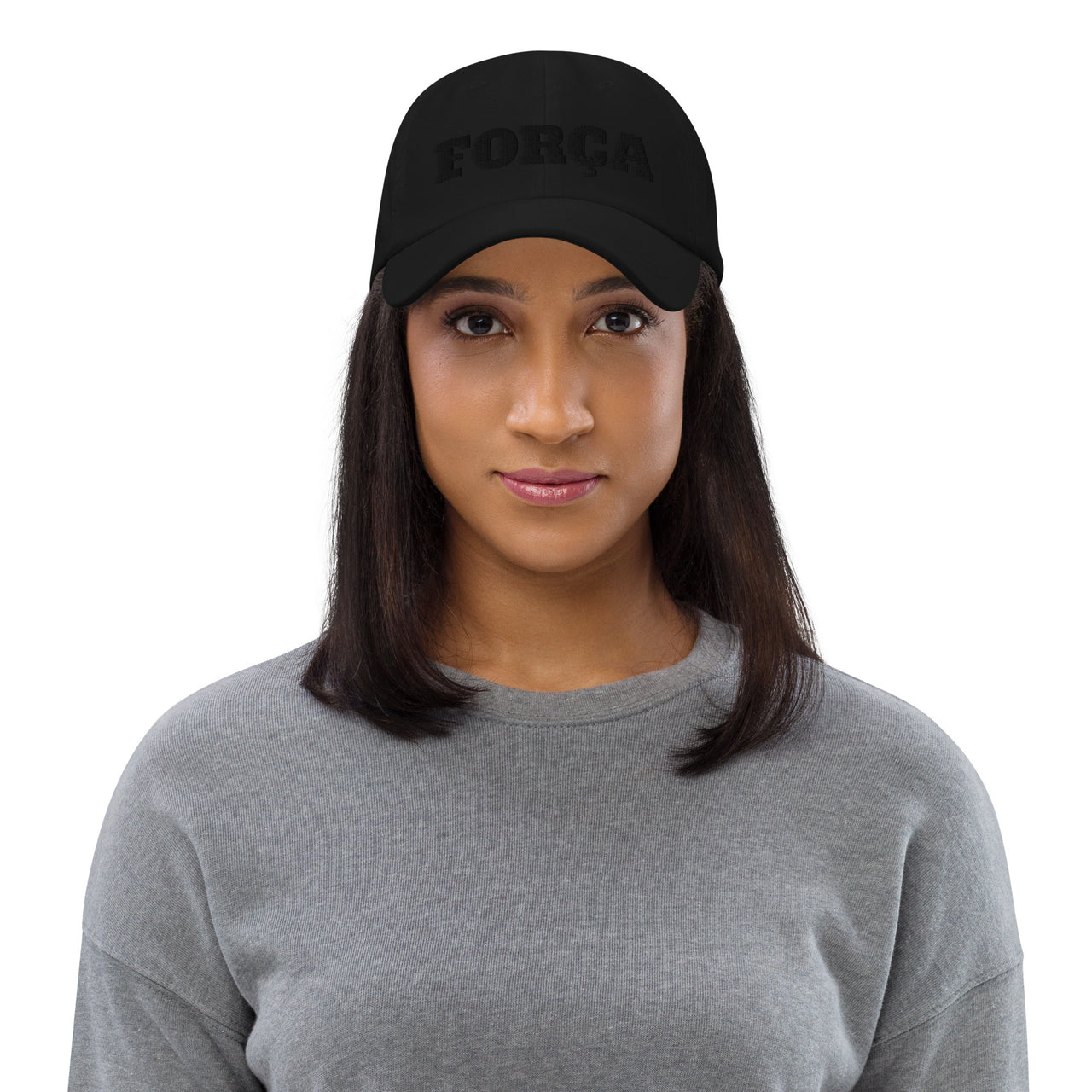 Força Black Stealth Unisex Hat - Flat Embroidered Print - Dad Hat Style