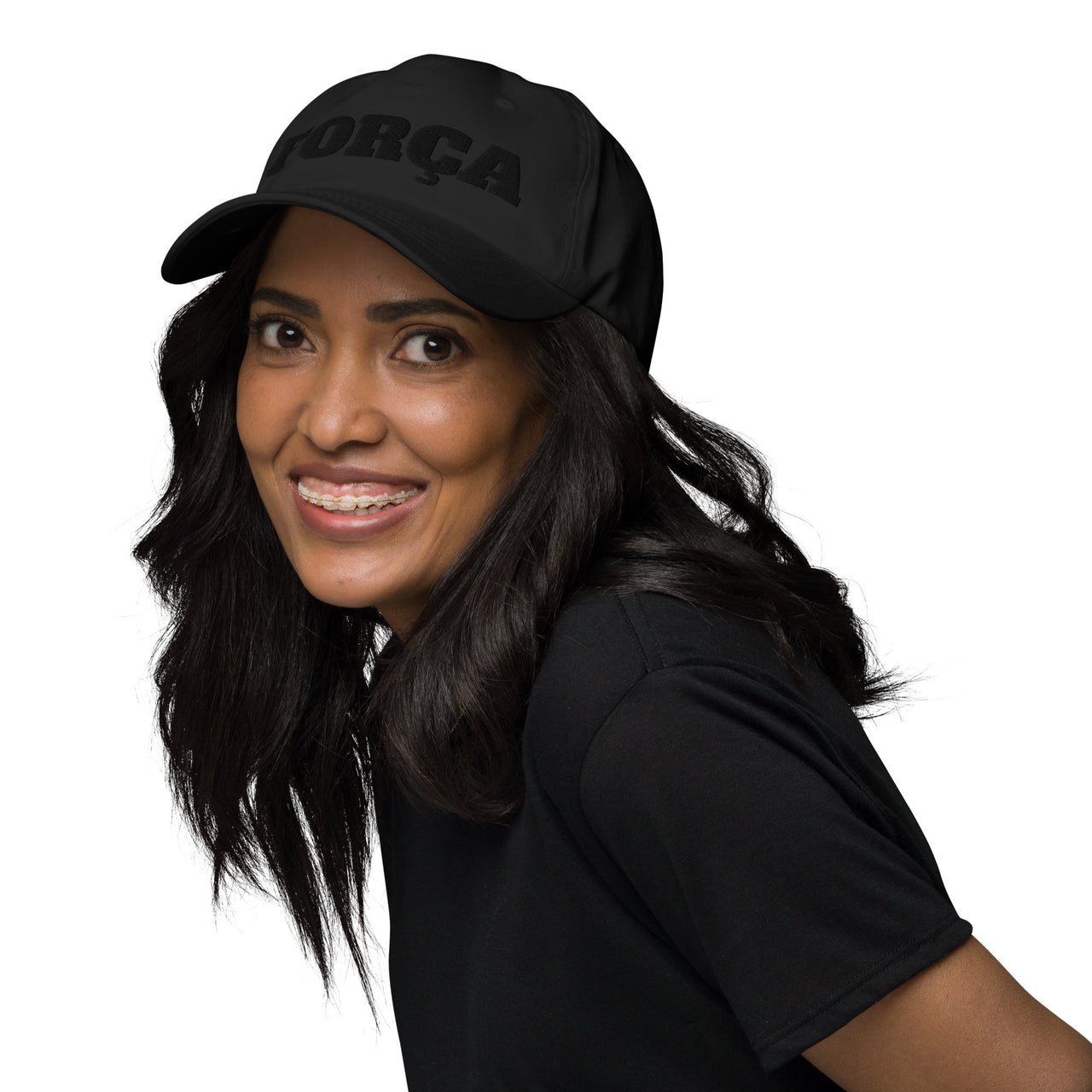 Força Black Stealth Unisex Hat - Flat Embroidered Print - Dad Hat Style