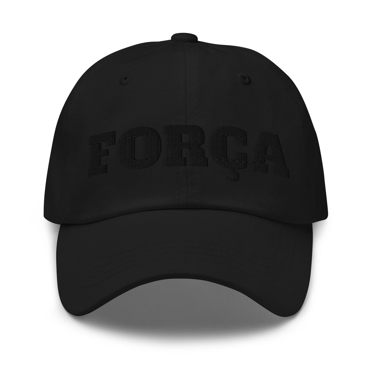 Força Black Stealth Unisex Hat - Flat Embroidered Print - Dad Hat Style