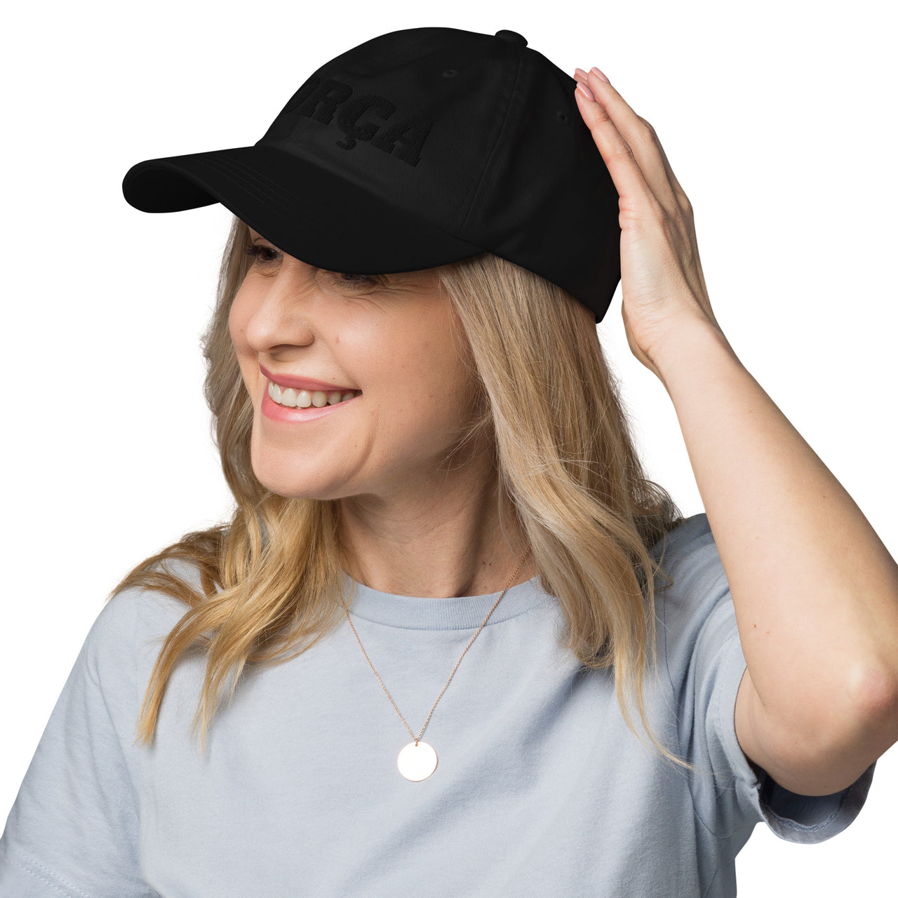 Força Black Stealth Unisex Hat - Flat Embroidered Print - Dad Hat Style