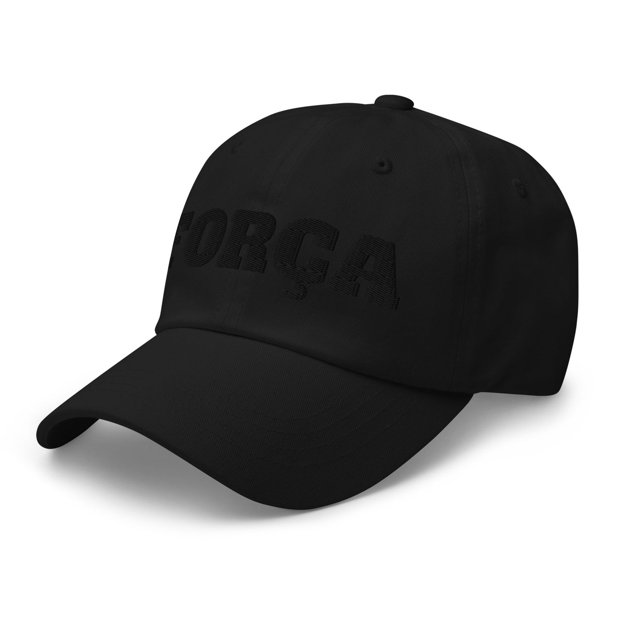 Força Black Stealth Unisex Hat - Flat Embroidered Print - Dad Hat Style