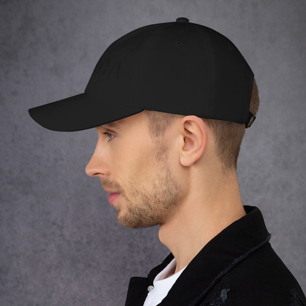 Força Black Stealth Unisex Hat - Flat Embroidered Print - Dad Hat Style